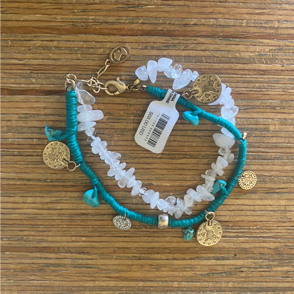 NWT Free People Ariana Ost Turquoise Anklet - Picture 12 of 12